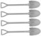 GLEAVI 4Pièces Cuillères Acier Inoxydable pour Fruits de Cuillères Ergonomiques pour Melon Kiwi Autres Fruits Ustensiles de Cuisine