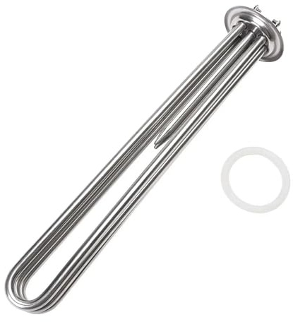 Stainless Steel 304 Water Heating Element 220V/380V Flange 63mm Electric Water Heater For Boiler 6KW 9KW 12KW(380V,6kw 260mm)