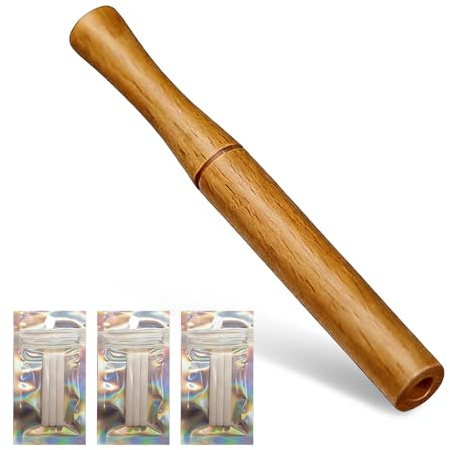 Ätherisches Öl Diffusor mit 3 Holzfaser-Sticks, Benötigt Eine Atemkette, Tragbares Mund und Atemhilfsmittel, Nikotinfreies Hilfsmittel für Atemtraining & Entspannung zur Stress, Verstärken