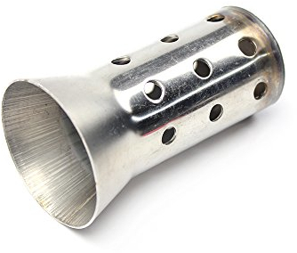 Auspuff-Schalldämpfer, 50.8mm x 86mm (Außendurchmesser x Länge), Edelstahl, universell für Motorrad-Auspuff, Schalldämpfer-Einsatz