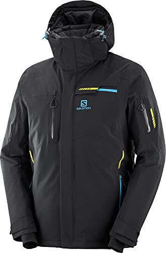 Salomon Herren Ski-Jacke mit Kapuze, BRILLIANT JKT M, Synthetik, schwarz, Größe: S, LC1191900