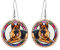 Handgefertigte Kupferohrringe für den Deutschen Schäferhund mit abgerundeten Kanten, ideal für Frauen und tolle Geschenke für Liebhaber des Deutschen Schäferhundes.