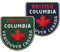 2er-Set Patches Canada British Columbia gestickt 60 mm/Vancouver Kanada Nationalpark Ahorn Flagge Flagg/Aufnäher Aufbügler Sticker Flicken Bügelbild Patch/aufnähen aufbügeln Jacke Winterjacke
