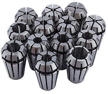 ER11 Spannzangensatz, 13 Teile/satz Spannzangen CNC Fräsen Graviermaschine Greifbereich 1 MM bis 7 MM Aus Hochwertigem 1065 Kohlenstoffstahl