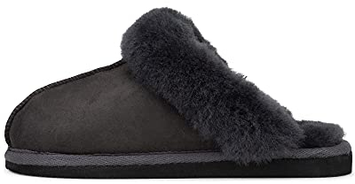 Shepherd of Sweden - Jessica Lammfell-Hausschuhe - Damen - 100% Echtes Lammfell - Schlupfmodell - Bequem - Weich und warm - Flauschig - Größe 37