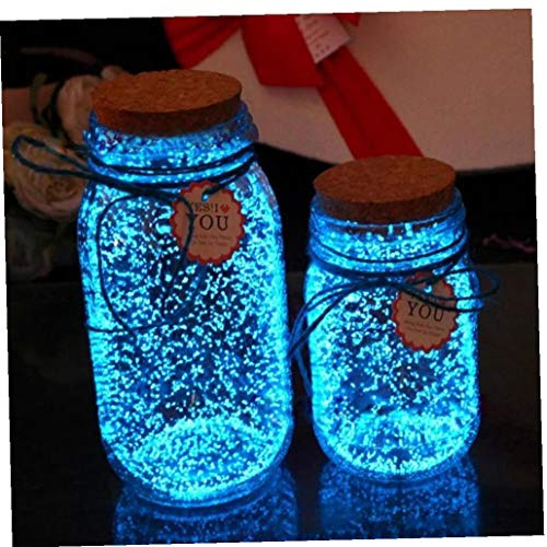 Hotaden 1bag Partido Decoración Fluorescente Polvo Brillante Luminoso Estupendo Partículas De Resplandor Pigmento Fosforescente