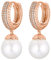 Heideman Ohrringe Damen Jil rose goldfarbend aus Edelstahl rosegold farbend matt Ohrschmuck für Frauen mit Perle weiss