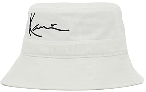Karl Kani Herren ESSKKMACC-BH01WHT Signature Bucket Hat White White, one Size