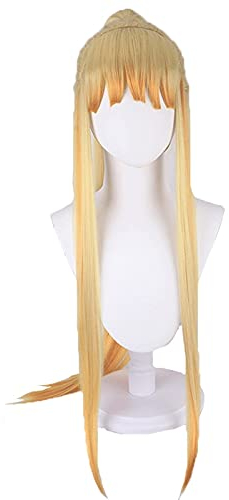 Zenitsu Agatsuma Perücke Demon Slayer Kimetsu No Yaiba lange Perücke Hitzebeständiges Haar Cosplay Kostüm Haar Perücke mit kostenloser Perückenkappe