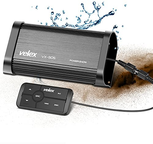 Motocicletas Amplificador Impermeable Bluetooth Marina 4 Canales Amplificador Clase D en Motocicletas Barcos UTV ATV Carros de Golf y Coches