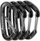 FresKaro 4pcs 15kN Wiregate caribeener clips, Carabiner Heavy Duty, Sturdy EDC Accessory clip, Not for Climbing, Large Size, Lightweight, For Hiking, Camping, Fishing, Outdoor, Backpack, Black