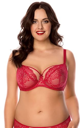 VIVISENCE Femme Soutien-Gorge Non-Rembourré Charmant 1044, Rouge,90I