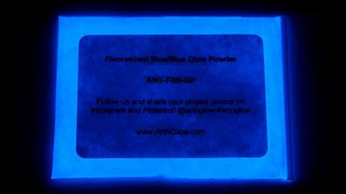 Pigmentpulver, leuchtet im Dunkeln, neutrale und fluoreszierende Farbe für Kunstmalerei, feine Kunst, Nagelkunstfarbe und Bastelarbeiten, langlebig, über 10 Farboptionen, fluoreszierendes Blau, 120 g