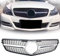 FINMOKAL Chrom-Silber-Diamant-Kühlergrill passend für Mercedes-Benz W204 C300 4-Türer 2007-2014