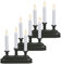 Xodus Innovations FPC1330A-3 Battery Operated 10 inch Window Candles with Tilt to Change Flame Color and Dusk to Dawn Light Sensor Timer with 3 Candle Candelabra Base (Pack of 3), Black/Aged Bronze