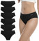 anqier Unterhosen Damen, 6er Pack Baumwolle Panties Atmungsaktiv Slips Damen Bequeme Hipster Frauen Unterwäsche