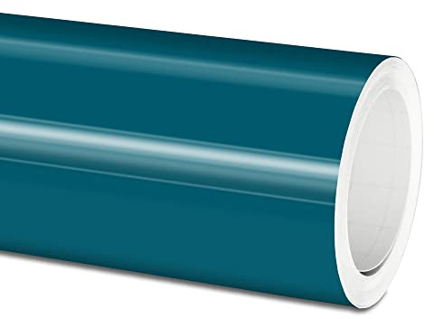 Actinium® Plotterfolie (13€/qm) 751c 608 Petrol Glanz 5m x 63cm High Performance Cast Folie, gegossene Selbstklebende Autofolie glänzend