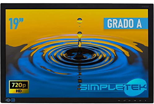 SIMPLETEK Monitor Display LED 19”, 1440x900px, 16:9 | Nero (Ricondizionato)