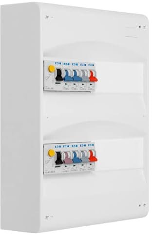 EATON - Tableau 2 rangées pré-équipé 1 inter. diff. 63A + 1 inter. diff. 40A + 8 disjoncteurs