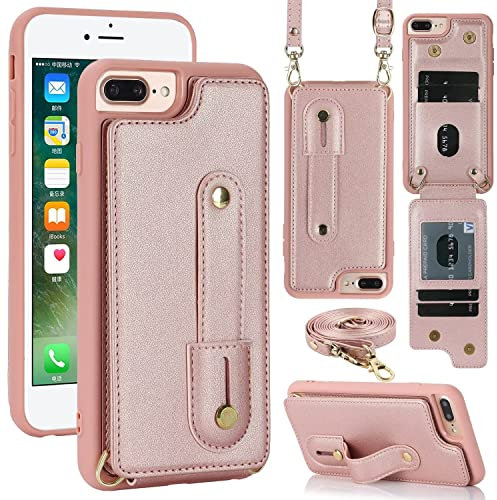 xinyunew Cover con Collana Compatibile con iPhone 6/6s,Case con Laccio per Il Collo Custodia con Cordino,Custodia in Silicone (per iPhone 6/6s) - (PRODUCT) Rose