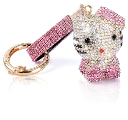 Adorables porte-clés en strass pour femmes et filles, pastel, 5*5*3cm