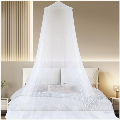 TOPZFL Moskitonetz Bett Baldachin, 250 x 1100 cm, Romantisch, Blau, Mückennetz-Bettbaldachin, 3968989031