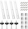 4Pcs Rails Aluminium T Track, 400mm Mitre Track Fente, avec 16 Vis Autotaraudeuses, 4 Écrou Coulissant en M8/M6 en T, pour Outil de Travail du Bois
