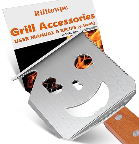Barbecue Accessori, Attrezzi per Barbecue 7 in 1,Spatola per Barbecue, con Funzione di Set di Utensili per Barbecue. Accessori per Barbecue in Acciaio Inossidabile, Regalo per uomo,Papà.