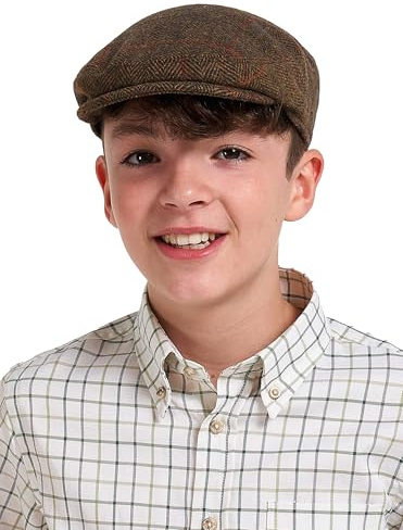 JACK PYKE Junior Wollmischung Flat Cap Tweed Braun, braun, L/XL