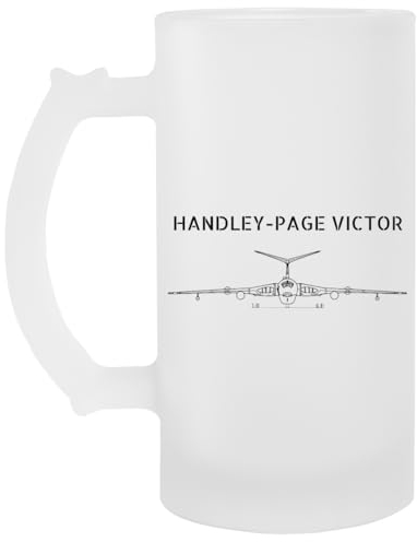 Jinbetee Handley-Page Victor Nose On - White Version Vaso De Cerveza Transparente Con Asa