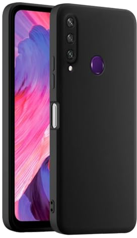 HULLIN Bunte Silikon Handyhülle, Passend für Huawei Y6p (6.3) - Schwarz