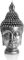 AMOIENSIS Buddha-Kopf-Statue, Zen, Meditationsdekoration, 27,9 cm, Harz, Antik-Silber, Buddha-Kopf-Statue für buddhistische spirituelle Altar-Dekoration, Buddhismus-Geschenke