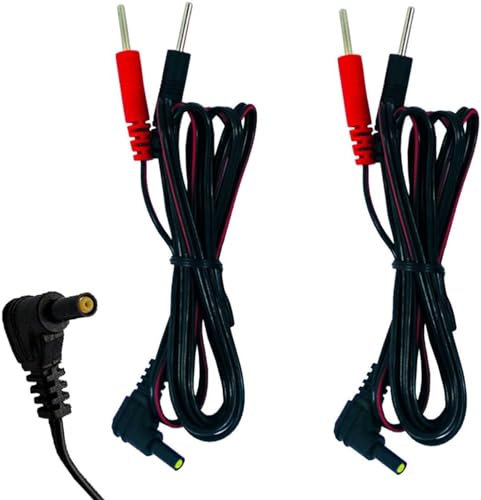 Michear TENS/EMS Lead Wires 2pcs Standard Electrode Lead Wires with Female to PIN Connection