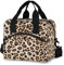 Borsa termica per il pranzo con motivo leopardato, per donne e uomini, riutilizzabile, con stampa leopardata, per adulti, con tracolla regolabile, per ufficio, lavoro, picnic, viaggi
