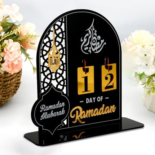 Ramadan Kalender,Diy Ramadan Dekoration aus Holz,Countdown-Kalender Ornament,Ramadan Kalender aus Holz,Eid Mubarak Dekoration,Ramazan Kalender,Ramadan Geschenke für Kinder.