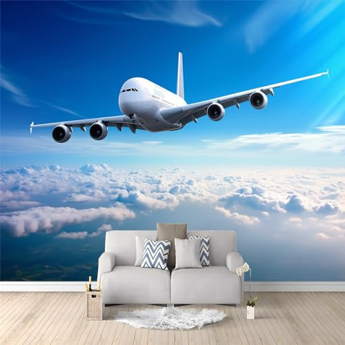 Art Photo Wallpaper Airplane Non-Woven Living Room Bedroom Wall Decoration - Photo Mural- Gaming Room TV Background Wall Decor 300 x 210 cm