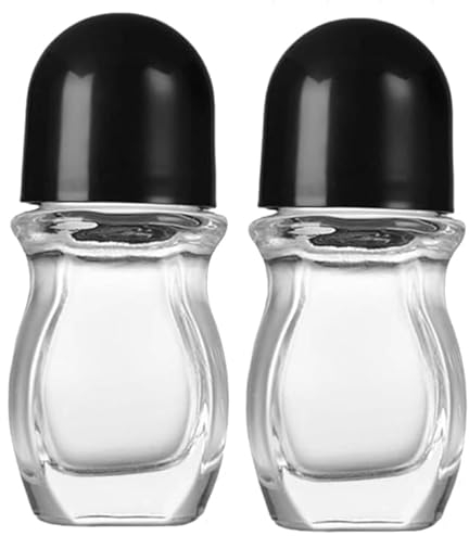 OTXKXBLP Glass Empty Roller Bottles with Plastic Roller Ball, Deodorant Roll On Bottles Containers Leak Proof Massage Roller Ball Bottles with Cap For Essential Oils Perfume Cosmetics