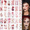 30Sheets Scar Tattoos - Halloween Scars Wounds Blood Zombie Makeup Stickers, Temporary Scab Face Tattoos for Adults