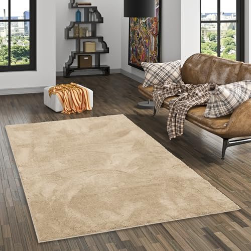 Pergamon Luxus Super Soft Hochflor Langflor Shaggy Teppich Einfarbig Wohnzimmer Schlafzimmer Kinderzimmer