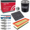 Filterset Inspektionspaket für FIAT 500 & PANDA | FORD KA | LANCIA YPSILON | 1.2 69 PS | Fiat 500 bis 08.2011 | BOSCH Zündkerzen | Aktivkohlefilter
