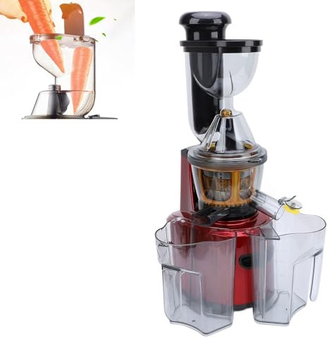 Exprimidor de Masticación Lenta, Exprimidor de Prensa en Frío de 500 W con Conducto de Alimentación Grande, Máquinas Eléctricas de Exprimidor de Cítricos, Extractor de Jugo