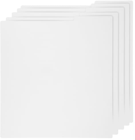 PRETYZOOM Séparateurs De Disques Vinyles 5 Pièces Pp Blanc | Pp Résistant, Onglets D Écriture, Blanc, Usage Maison Bureau Classe Magasins