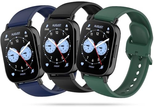 Xisair 3 Correas Compatible con Xiaomi Redmi Watch 5 Lite y Xiaomi Redmi Watch 5 Active Pulseras de Silicona Pulseras Deportivas, Correas Impermeables y Transpirables Redmi Watch 5 Lite y Active