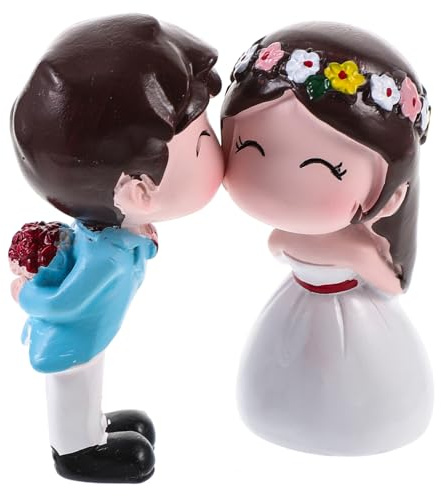 ULDIGI Küssendes Brautpaar Tortenfigur Aus Resin Kreative Cake Decoration Für Hochzeiten Liebevolle Kuchen Deko Für Hochzeitstorten Und Feierlichkeiten