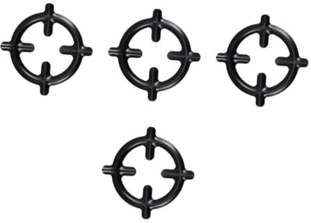 Milisten 4pcs Coffee Pot Stand Work on Pot Holders Coffee Pod Maker Burner Coffee Pots Cafe Stove Accessories Cast Stove Rack Pan Stand for Gas Stove Cooktop Wok Ring Stove Riser