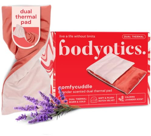 Bodyotics ComfyCuddle - Almohadilla térmica para microondas con relajante aroma a lavanda para un acogedor confort durante los ciclos menstruales - Calentar en el microondas y congelar para enfriar