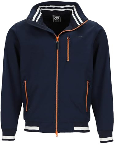 Dry Fashion Herren Funktions-Blouson Hamburg mit Innenfutter - Funktionsjacke mit abnehmbarer Kapuze in Navy Größe 6XL