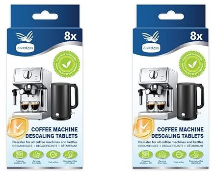 Pastillas descalcificadoras para cafeteras automáticas y cafeteras, pastillas descalcificadoras para Delonghi/Siemens EQ, Bosch, Miele, 8 unidades