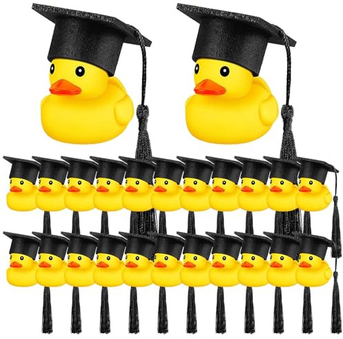 Lustige Akademiker Gummiente Mit Diplom, Mini Graduierung Ente, Quietscheentchen Mit Doktorhut, Auto Armaturenbrett Dekoration Geschenk Bei Prüfungen Abschlussfeier Uni Universität Hochschule