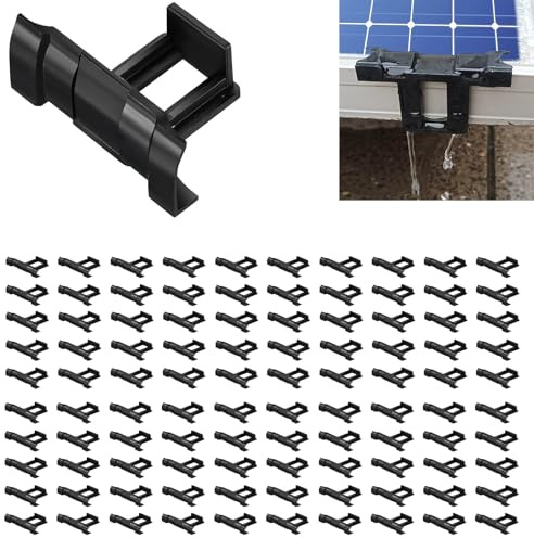 100 clip di scarico dell'acqua per pannello solare, 33 mm | Morsetti di drenaggio per pannello solare, resistenti ai raggi UV, protezione dalla corrosione, prolunga la durata degli